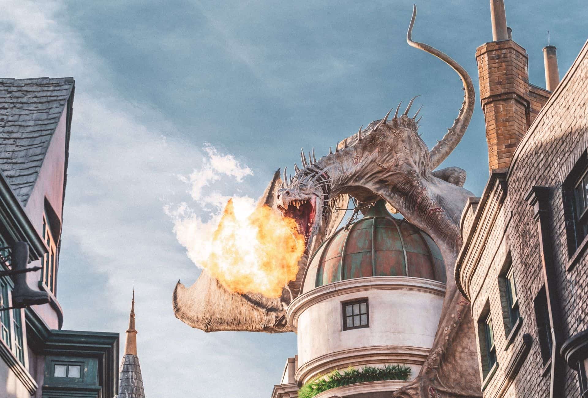 dragon spitting fire