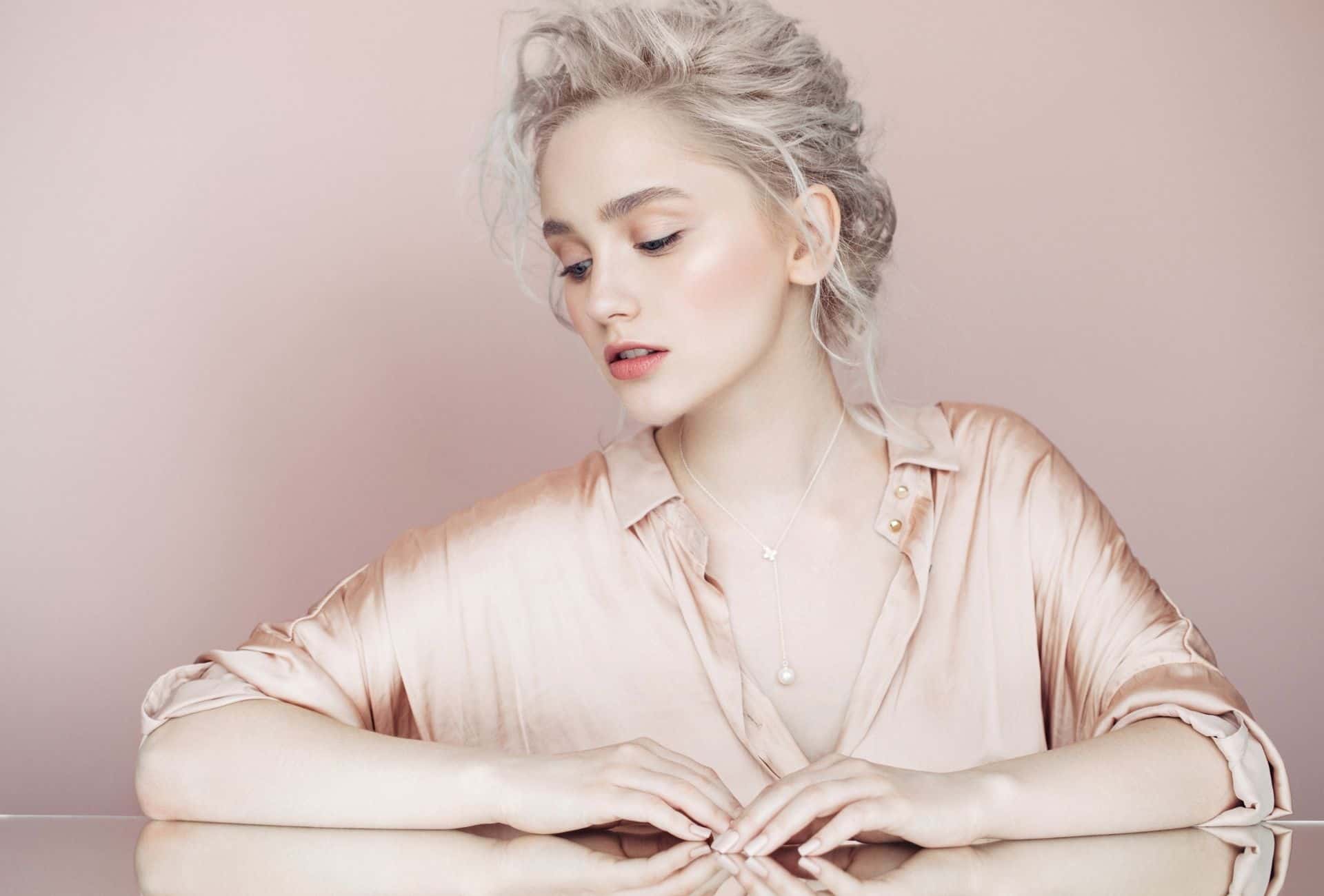 Woman with soft makeup